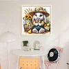 【Only 6pcs】Bunny In Easter Straw Hat-11CT Stamped Cross Stitch 45*45cm