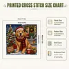 Holiday Pup 11CT 3 Strands DIY Stamped Cross Stitch Kit for Adults 45x45cm