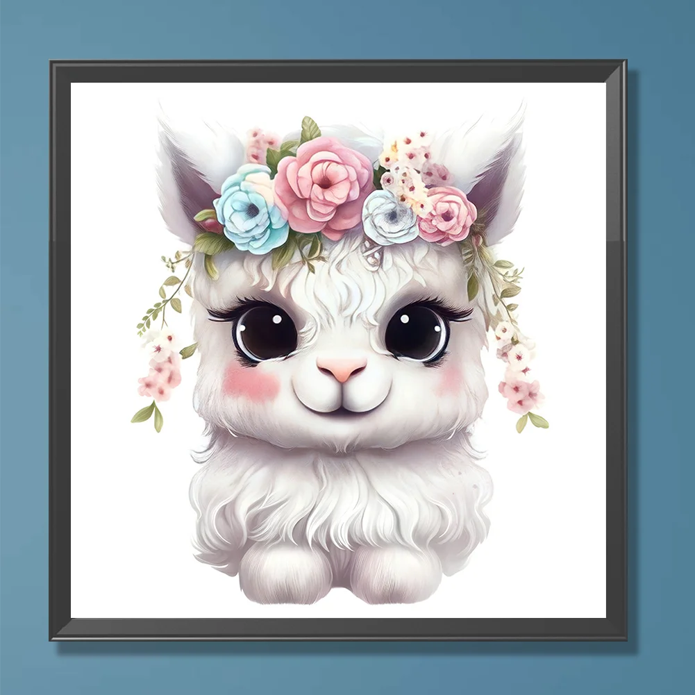 Full Round Diamond Painting 30*30cm - Flowers Animals Bunny