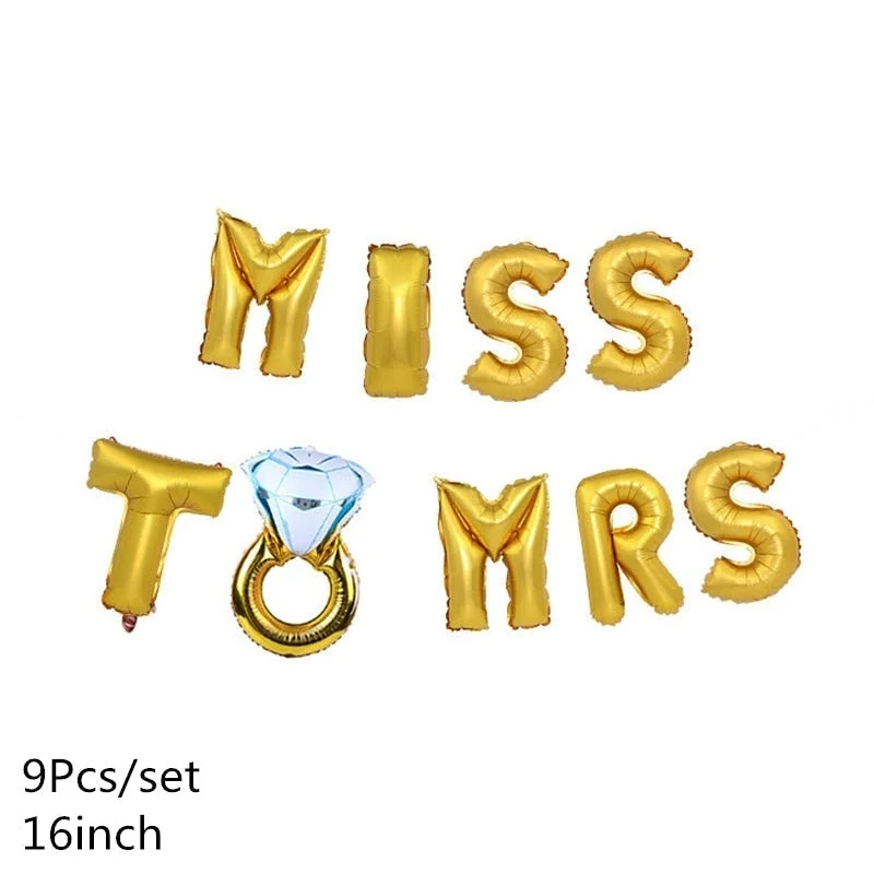 Wedding Balloons Foil Groom Bride Love Balloon for Wedding Decoration Bachelorette Party Valentine's Day Adult Party Supplies