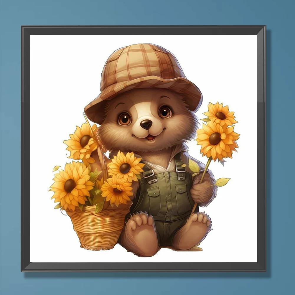 Full Round Diamond Painting 30*30cm - Bear