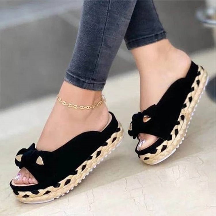 Women Sandals Sweet Summer Shoes Women Low Heels Sandals Slip On Flat Shoes Female Slippers Casual Chaussure Femme Beach Sandals