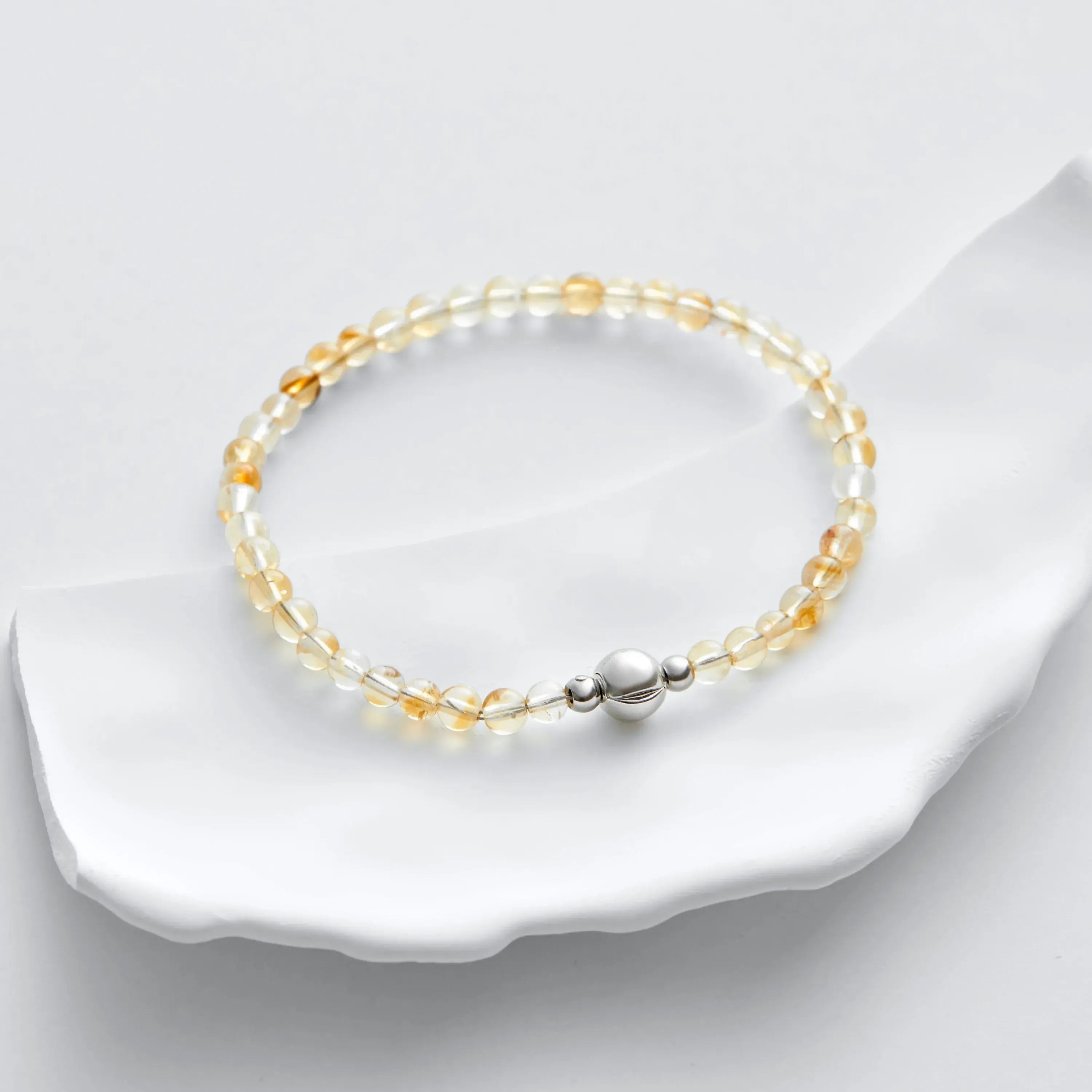 Yellow Topaz &mdash; Magnetic Clasp Bracelet (6mm)