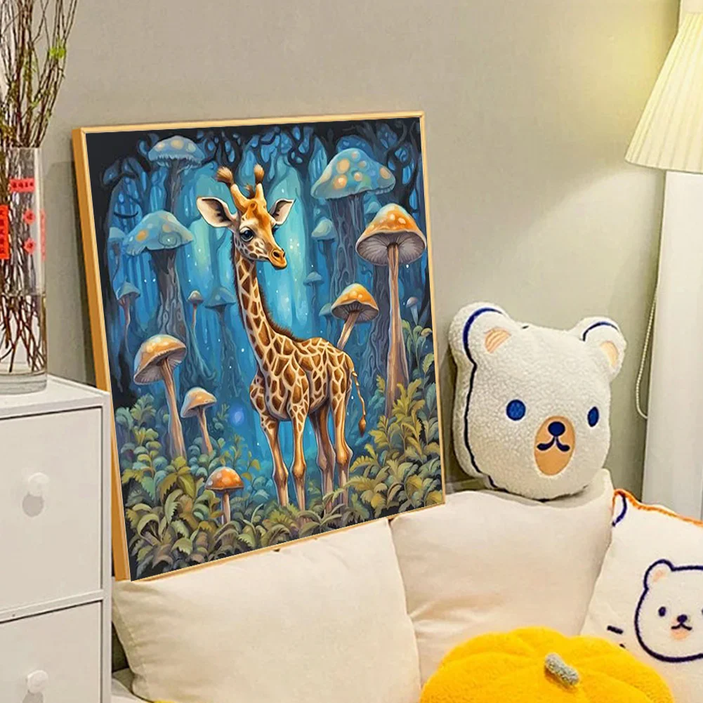 Diamond Painting - Full Round Drill - Giraffe(Canvas|40*40cm)