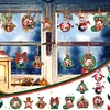10Pcs Christmas Diamond Painting Photo Frame Hanging Pendant for Xmas Tree