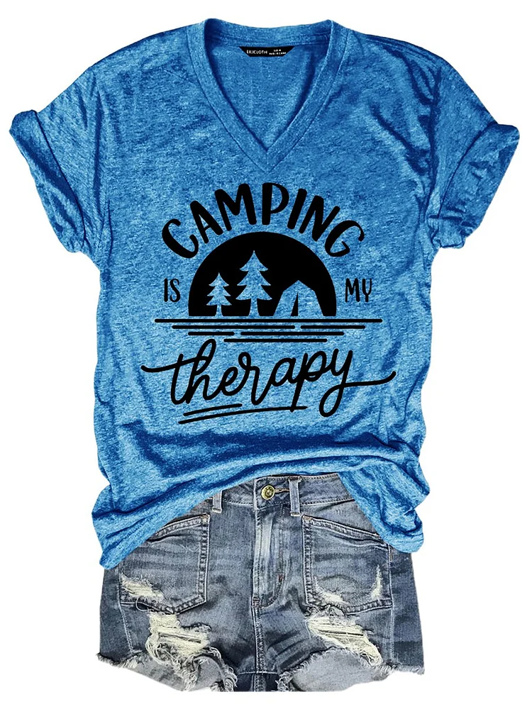 Bestdealfriday Camping Is My Therapy Women's T-Shirt