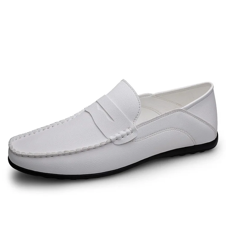 Damulin Summer Man Loafers Wedding Dress White Driving Moccasins Footwear Men Casual Shoes Split Leather Slip On Lightweight Male Shoes