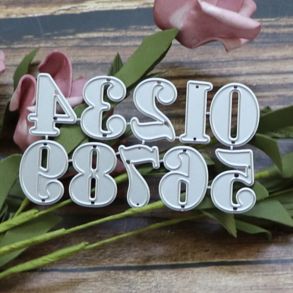Metal Steel Cutting Dies Number Set Frame Stencils for Making Scrapbooking DIY Album Paper Embossing Cards