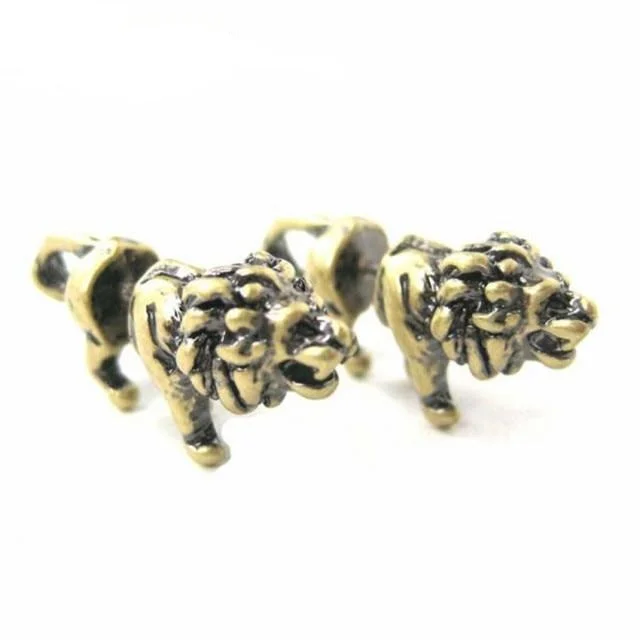 Buzzdaisy Cute Cat Giraffe Kangaroo Lion Animal Stud Earrings