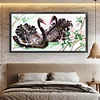 Bead Embroidery - Partial Printed 9CT Black Swan(66x36 CM)