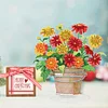 (US Only)2D Flat Flower Vase DIY Diamond Painting Tabletop Ornaments Kit for Home Office
