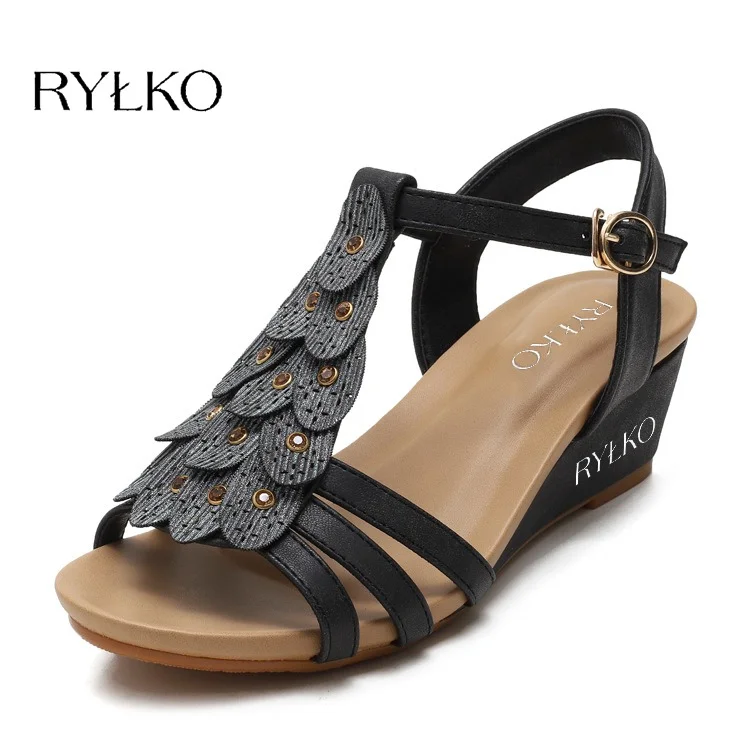 Sandały na koturnie RYLKO® Comfort
