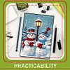 2 Stück 50-seitiges A5 Schneemann Santa Claus Diamond Painting Notizbuch für Erwachsene Geschenk