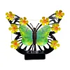 Solar-Powered Wall Lamp Painted Butterflies Decorative Light with Flower LED Waterproof Solar Ambient Landscape Light Hollow Out Wall Decoration Lights for Villa Garden Courtyard Decor