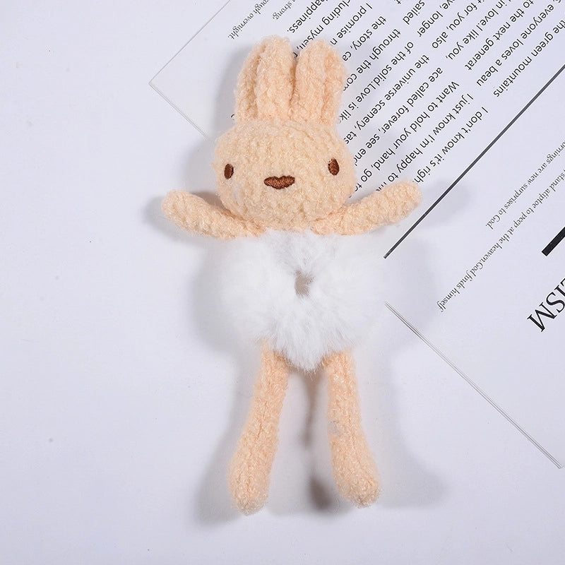 Cartoon Style Bear Plush Hair Tie