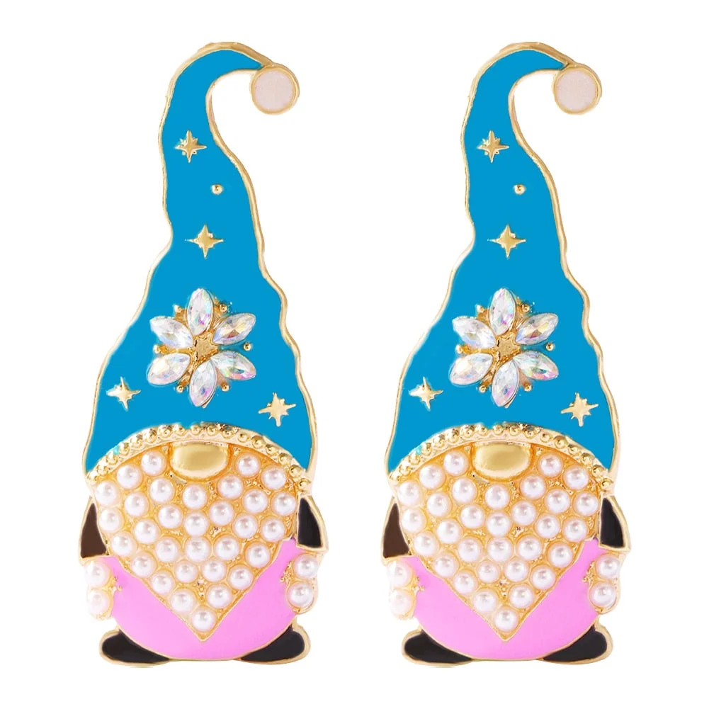 Dvacaman Sparkle Christmas Tree Candy Cane Gingerbread House Christmas Cactus Snowman Santa Drop Earrings For Women Cute Jewelry