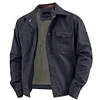 Men's Vintage Outdoor Workwear Cargo Tactical Lapel Jacket by Inlyline