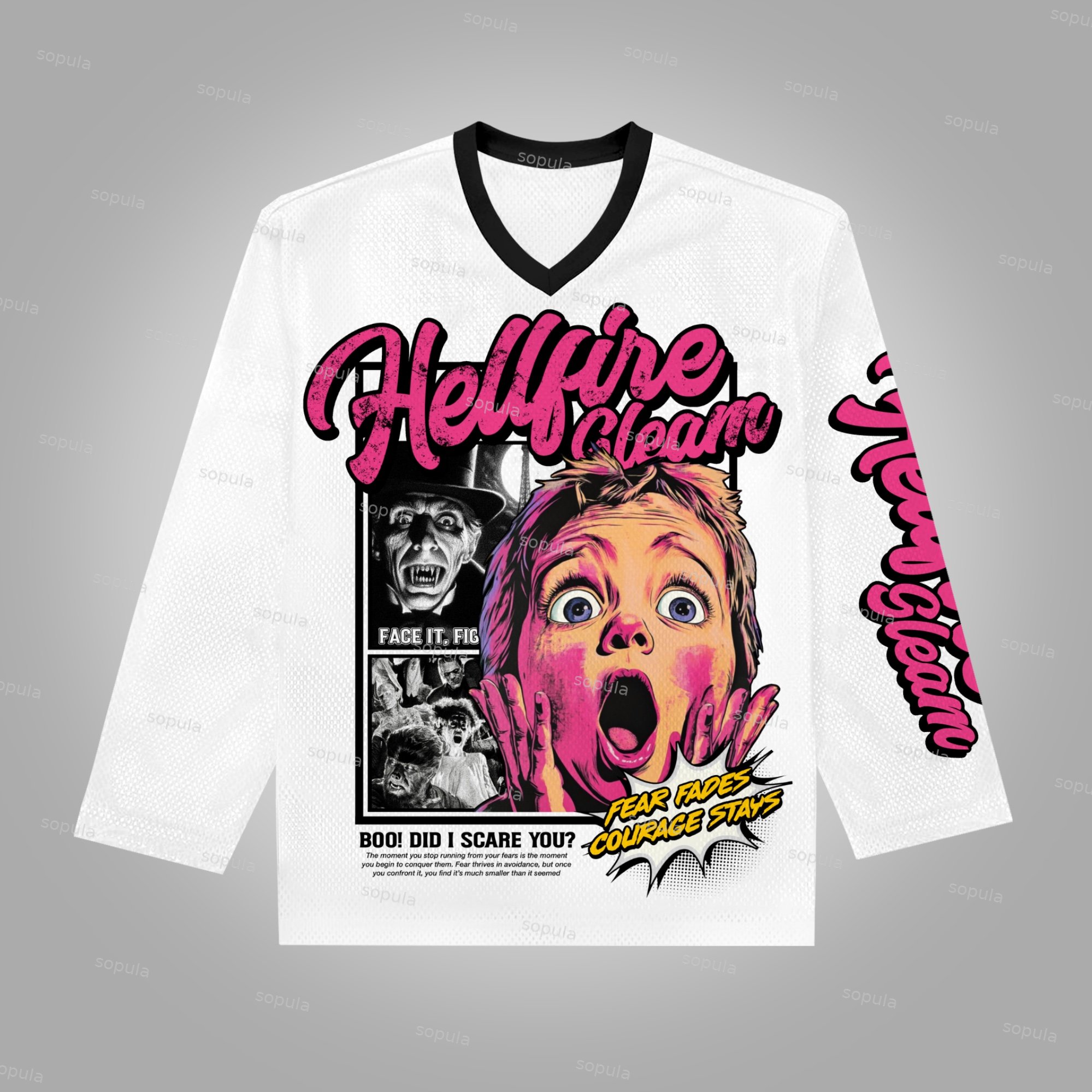 Sopula Fear Fades Courage Stays Graphic Long Sleeves Jersey - SOPULA