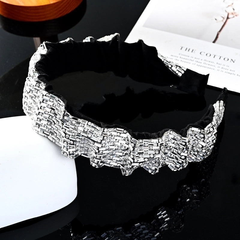 Retro Geometric Rhinestone Hair Band 1 Piece