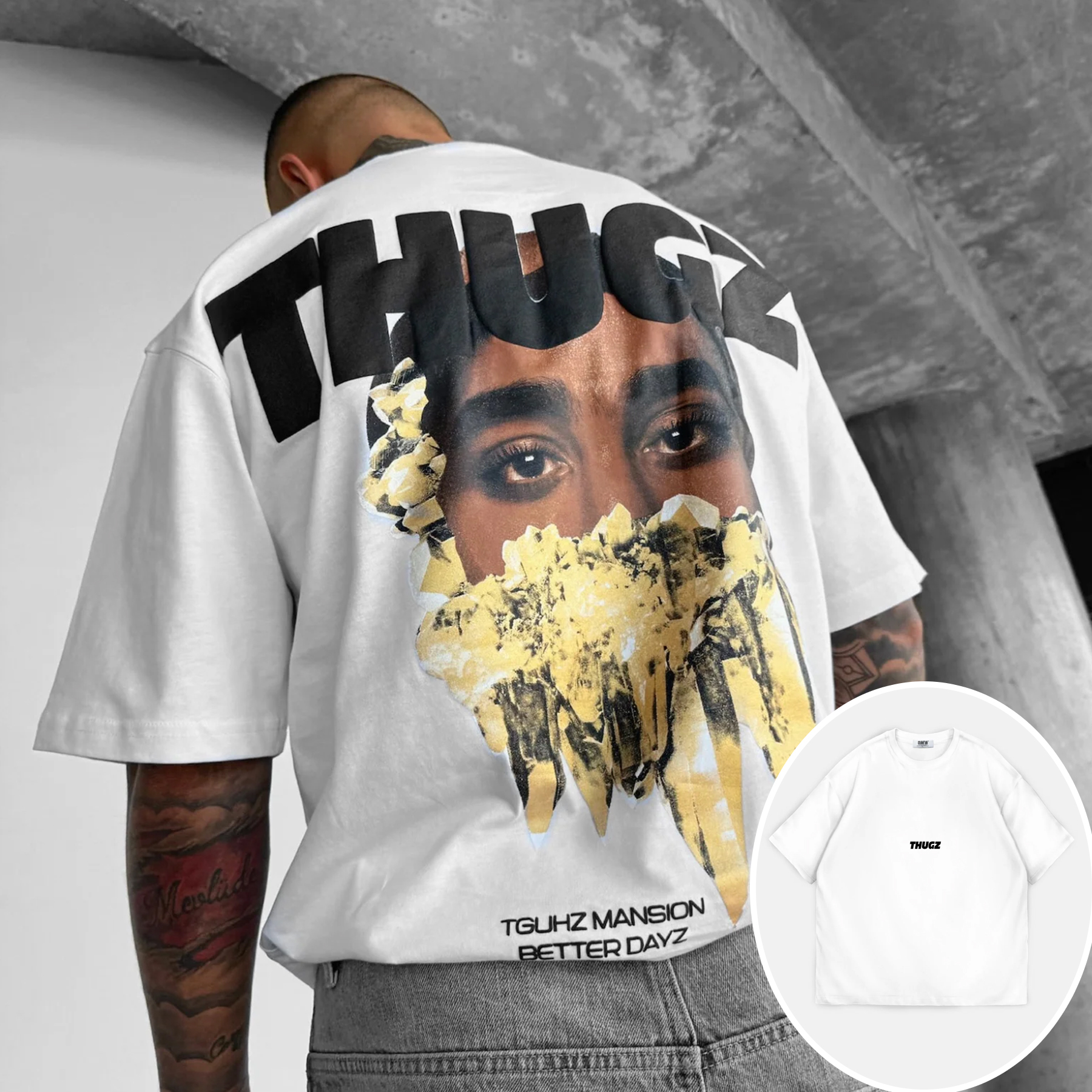Oversized 'THUGZ' T-shirt