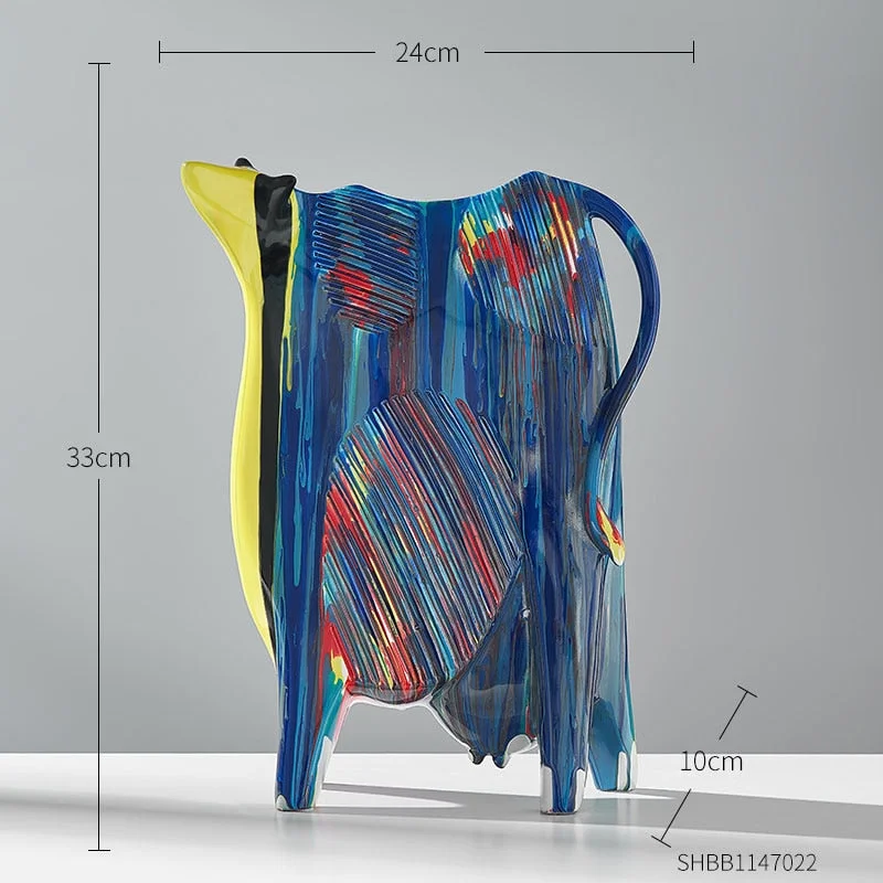 Modern Home Decor Cow Sculpture Animal Model Resin Statues for Decoration Living Room Decoration Accessories Modern Art Gift