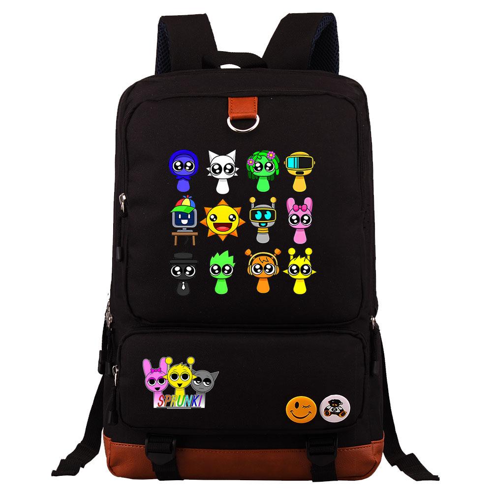 Mayoulove Sprunki Backpack Lightweight Design with Adjustable Straps for School and Outdoor Activities-Mayoulove