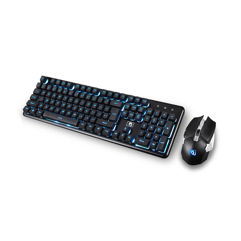 

Chargable Ergonomic Gaming Wireless 104 Keys Keyboard Mouse Sets (Blue, 501 Original