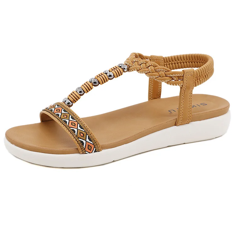Embroidered Casual Elastic Fashion Sandals shopify Stunahome.com