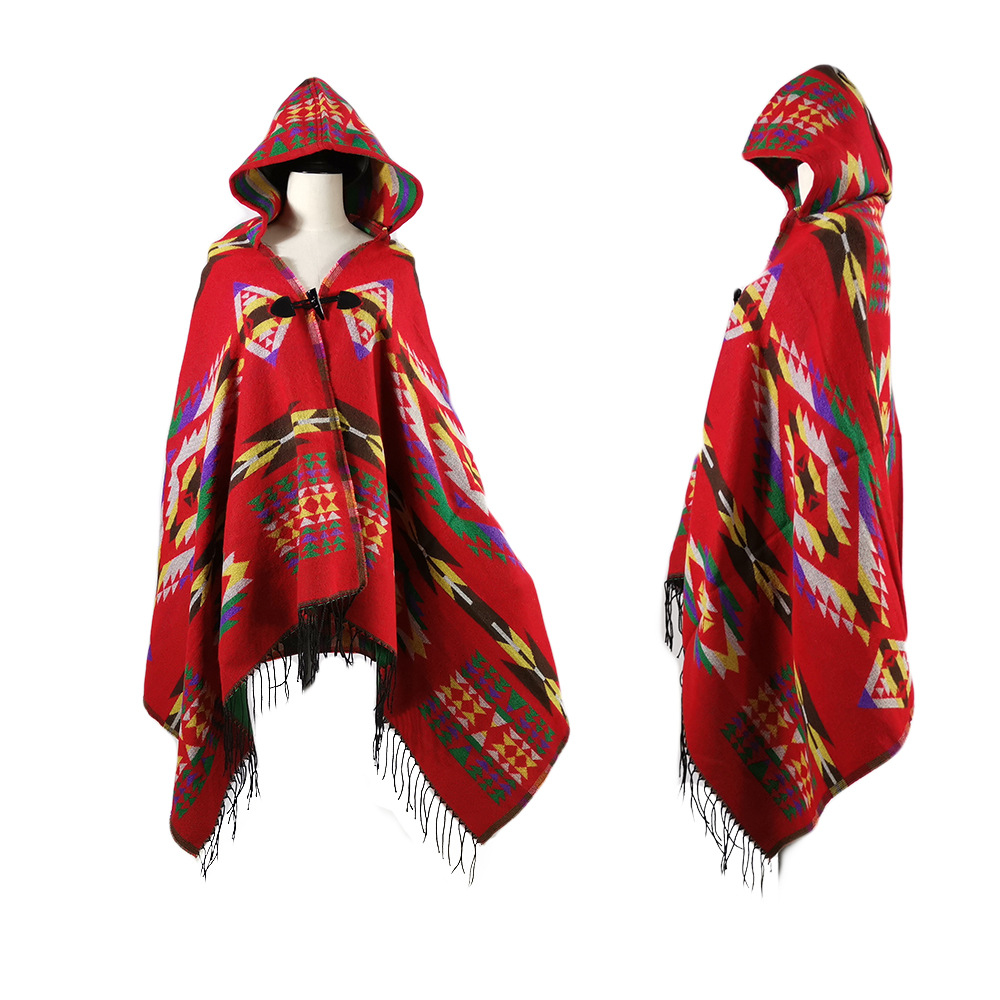 Simple Tie-Dyed Double-Sided Cape Scarf
