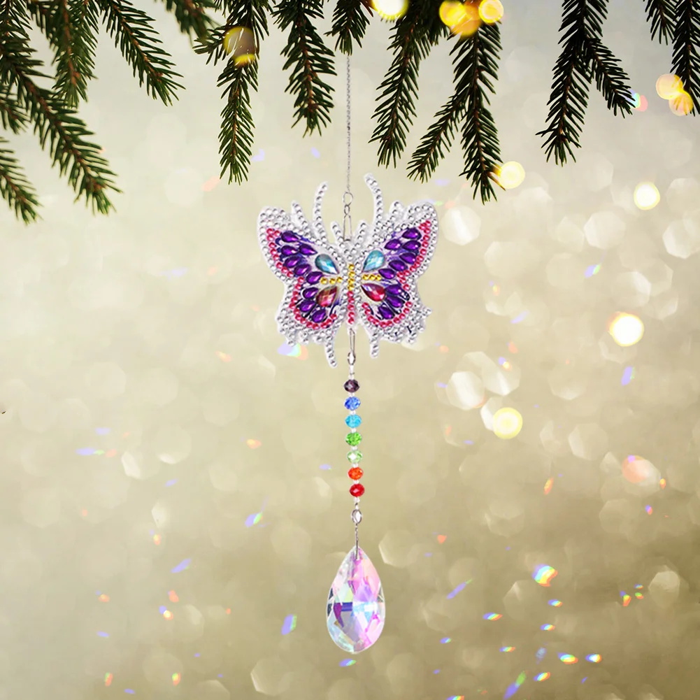 DIY Diamond Painting Sun Catcher -  Butterfly