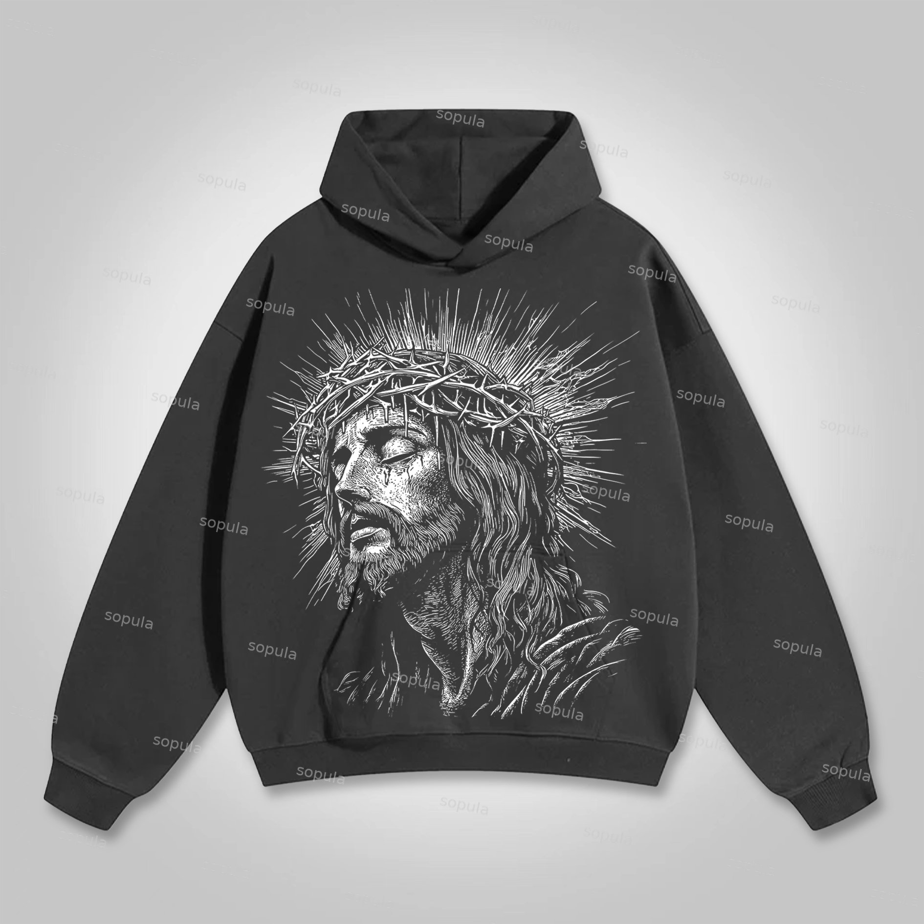 Sopula Vintage I Fear God Jesus Graphic Print Hoodie - Sopula｜Premium Graphic Tees & Graphic Clothing