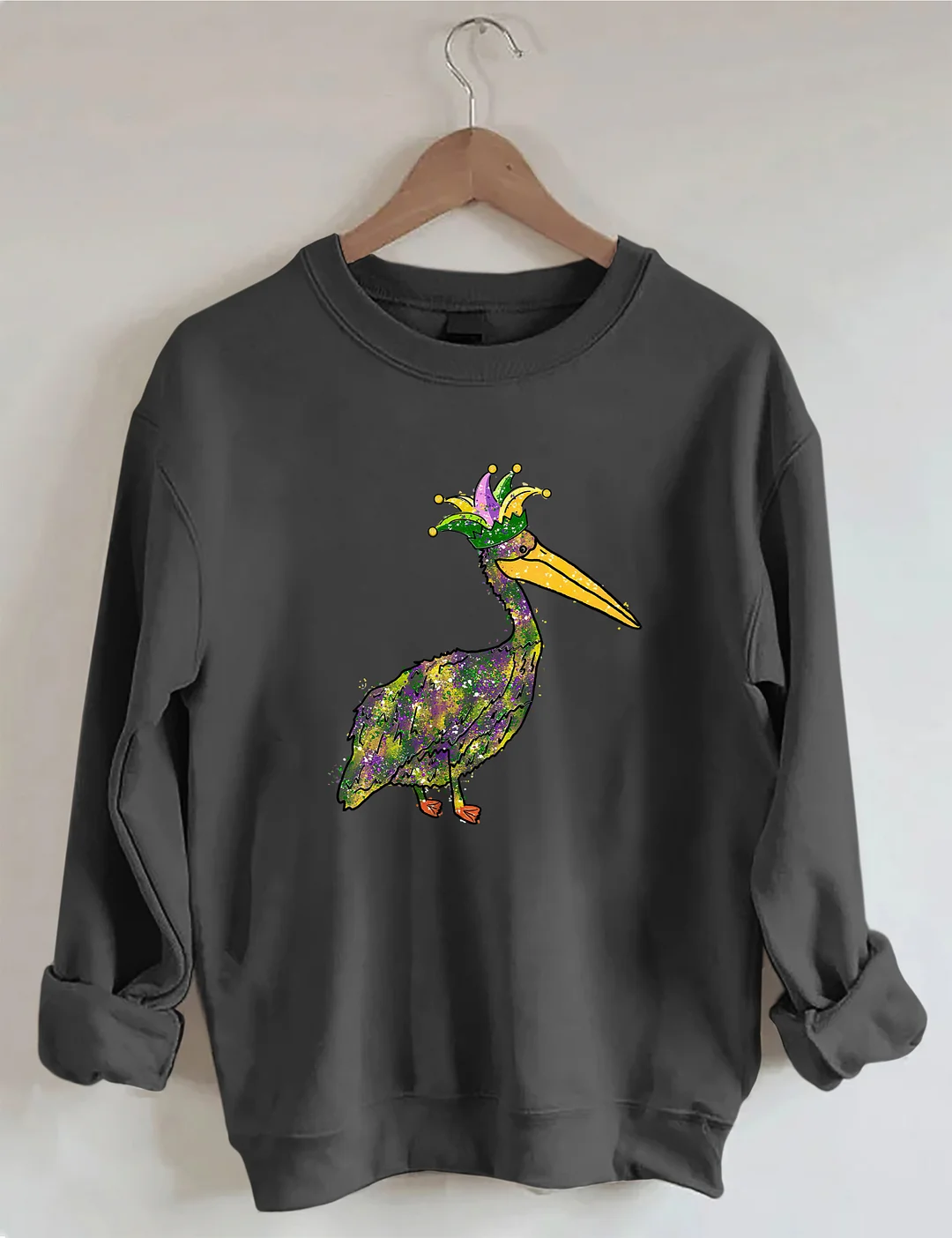 Mardi Gras Pelican Sweatshirt