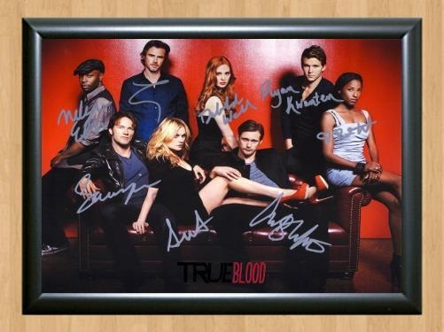 True Blood Anna Paquin Cast Signed Autographed Photo Poster painting Poster Print Memorabilia A3 Size 11.7x16.5