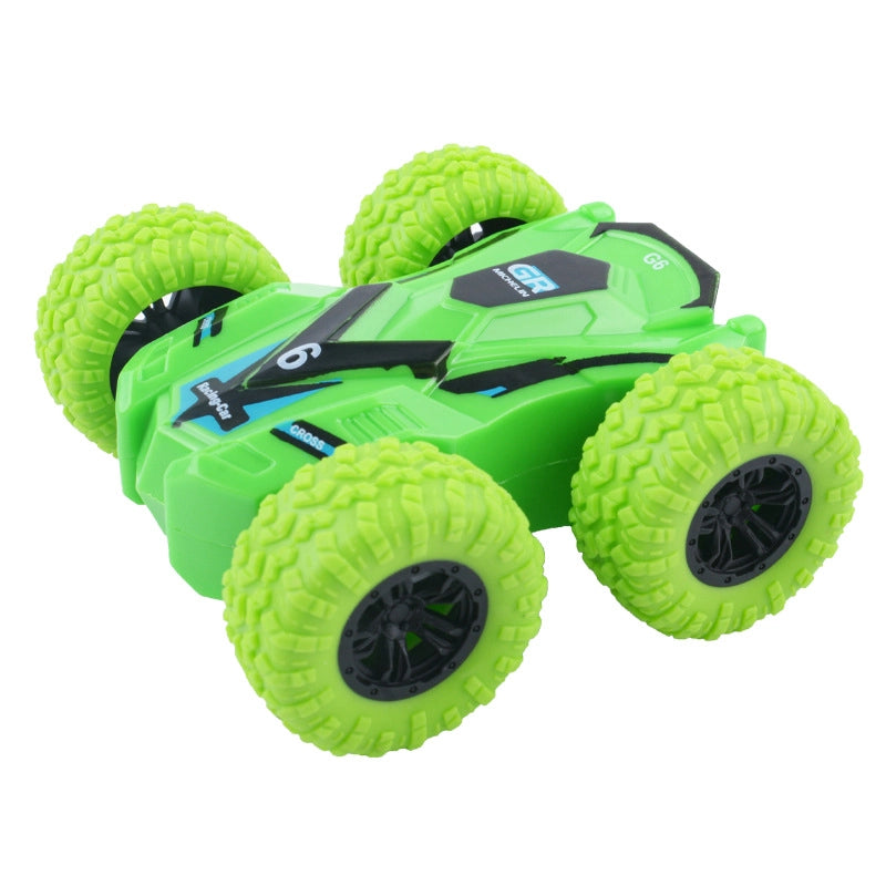 Children’s Four-wheel Drive Inertia Car Double-sided Off-road Vehicle Fall-resistant Stunt Racing Model Boy Gift Toy Stall