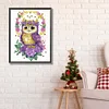 Diamond Painting-DIY Crystal Rhinestone Wreath Owl