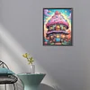 Diamond Painting-Round AB Drill Rainbow Mushroom House(45*60CM)