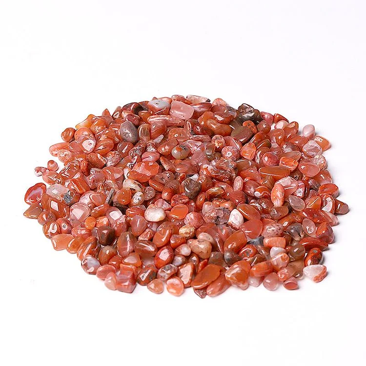 0.1kg Different Size Natural Carnelian Chips Crystal Chips for Decoration