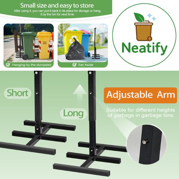Product Introduction of Neatify Trash Can Compactor  Bin Booster – Manual Garbage Compactor for Kitchen. Garden. and Outdoor Bins – Fits 120L to 660L Wheelie Bins – Freshens and Cleans 1
