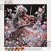 Diamond Painting-DIY Crystal Rhinestone Violin Girl
