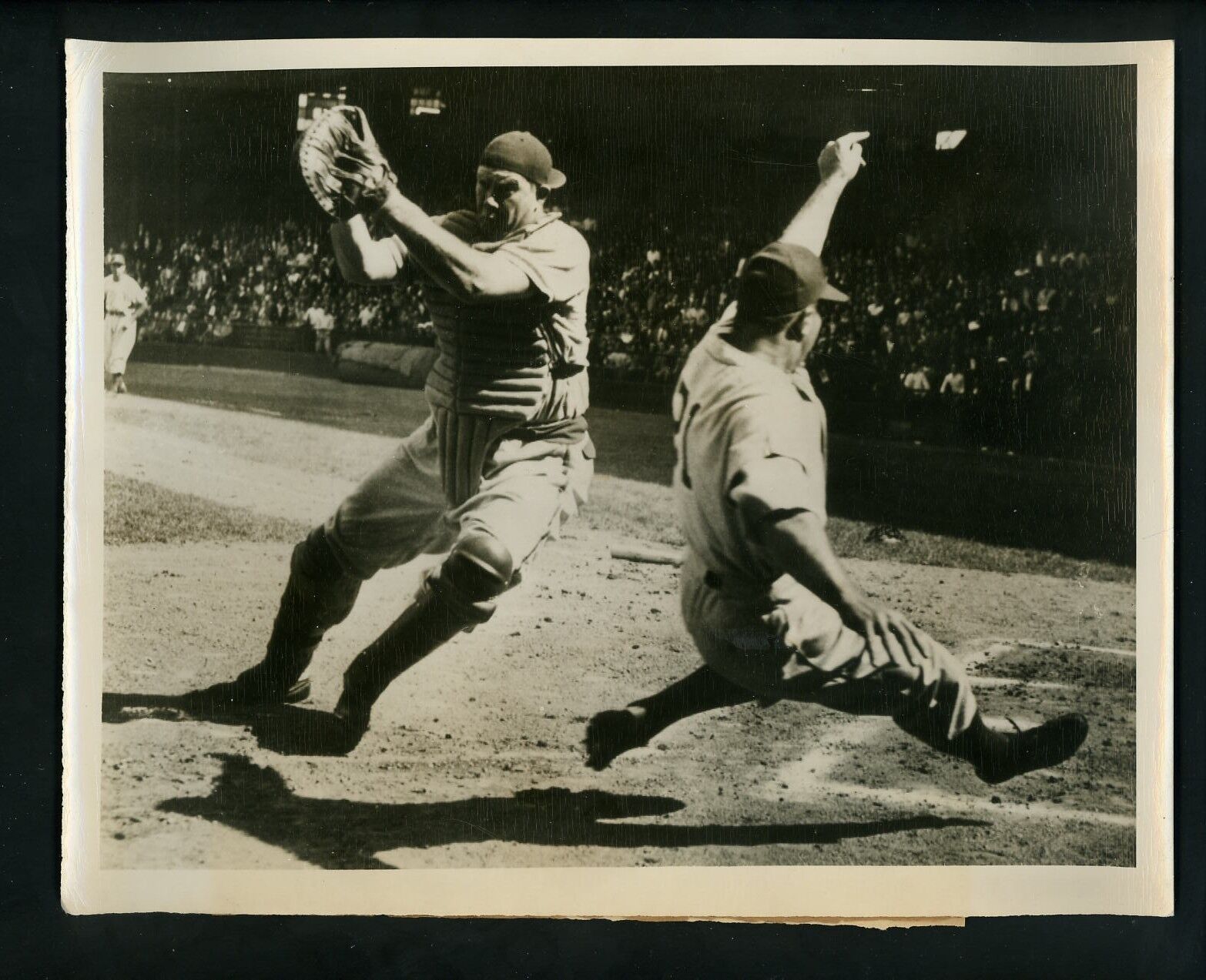 Elmer Valo & Don Padget 1947 Press Photo Poster painting Philadelphia A's Philadelphia Phillies