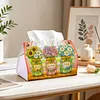 (24cm)Diamond Art Tissue Box DIY PU Napkin Cover for Home(best grandma ever)