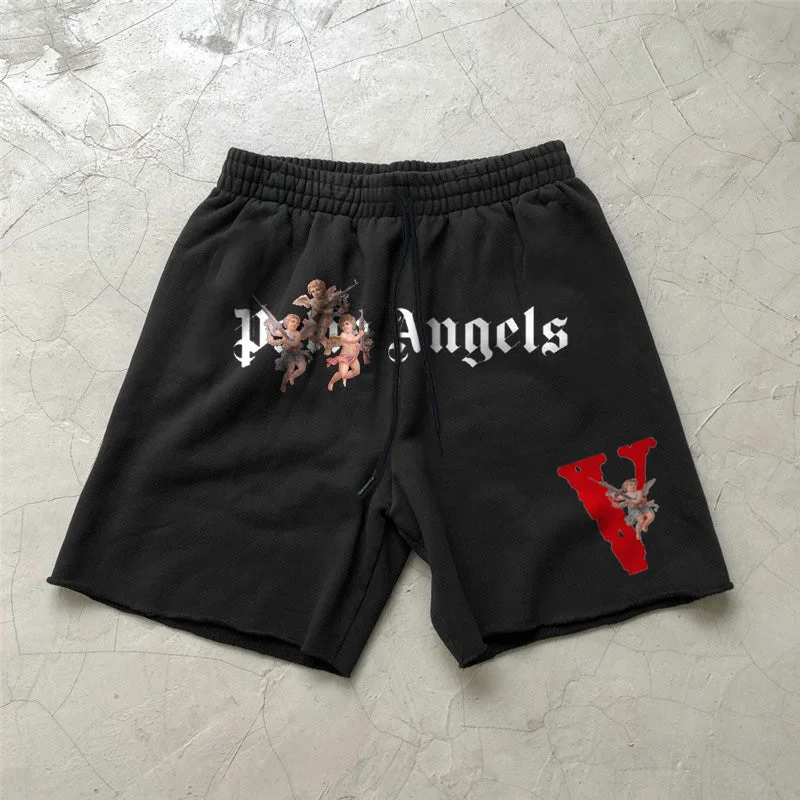 Streetwear Cupid Print Sweat Shorts