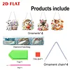 4Pcs Diamond Painting Acrylic Animals Pendant Single Side Drill Home Garden Decor