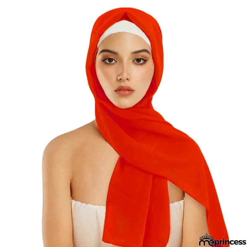 Women's Polyester Head Wrap Quick-Dry Solid Pattern Trendy Scarves