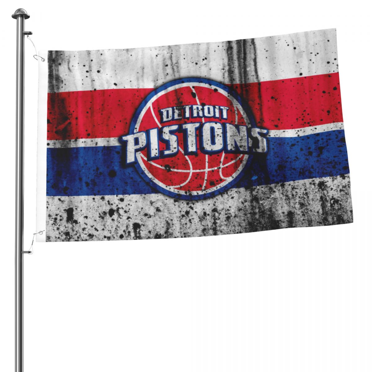Detroit Pistons Dirt Logo 2x3FT Flag