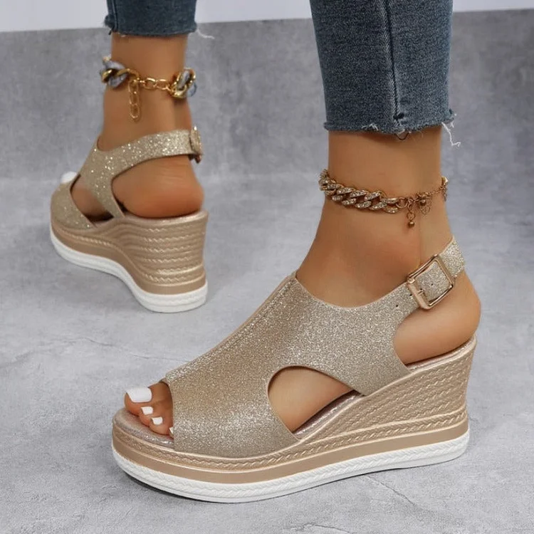 Orthopedic Women Sandals Arch Support Glitter Color NonSlip Sandals Radinnoo.com