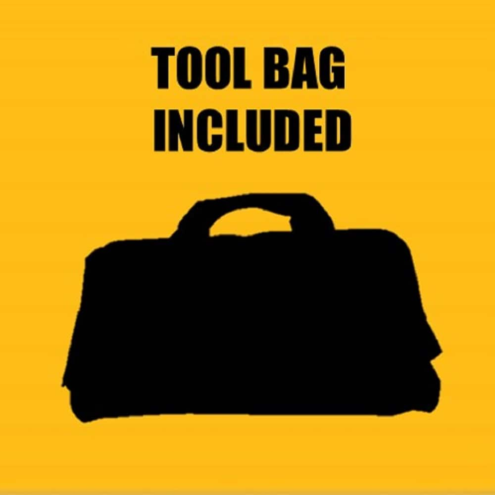 Two contractor bags are included for portability.