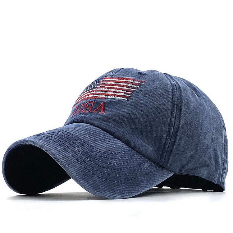 USA Flag Camouflage Fitted Hats Baseball Caps