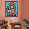 Diamond Painting-DIY Full Round Drill Colorful House(50*40 CM)