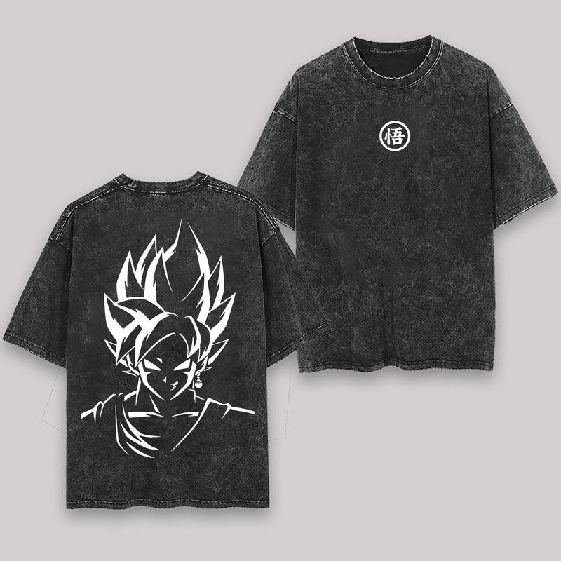 Dragon Ball Super Saiyan Oversize Washed T-Shirt